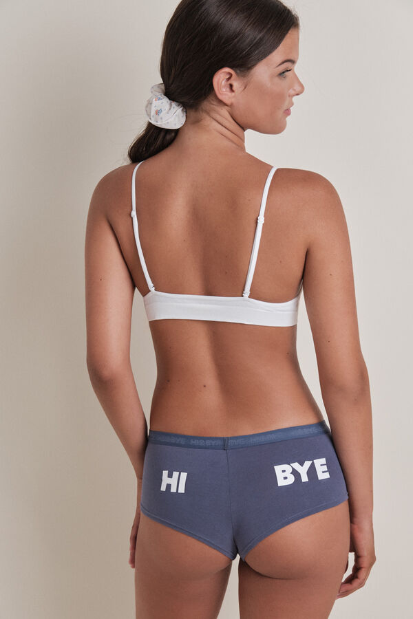 HI&BYE White seamless triangle bra  white