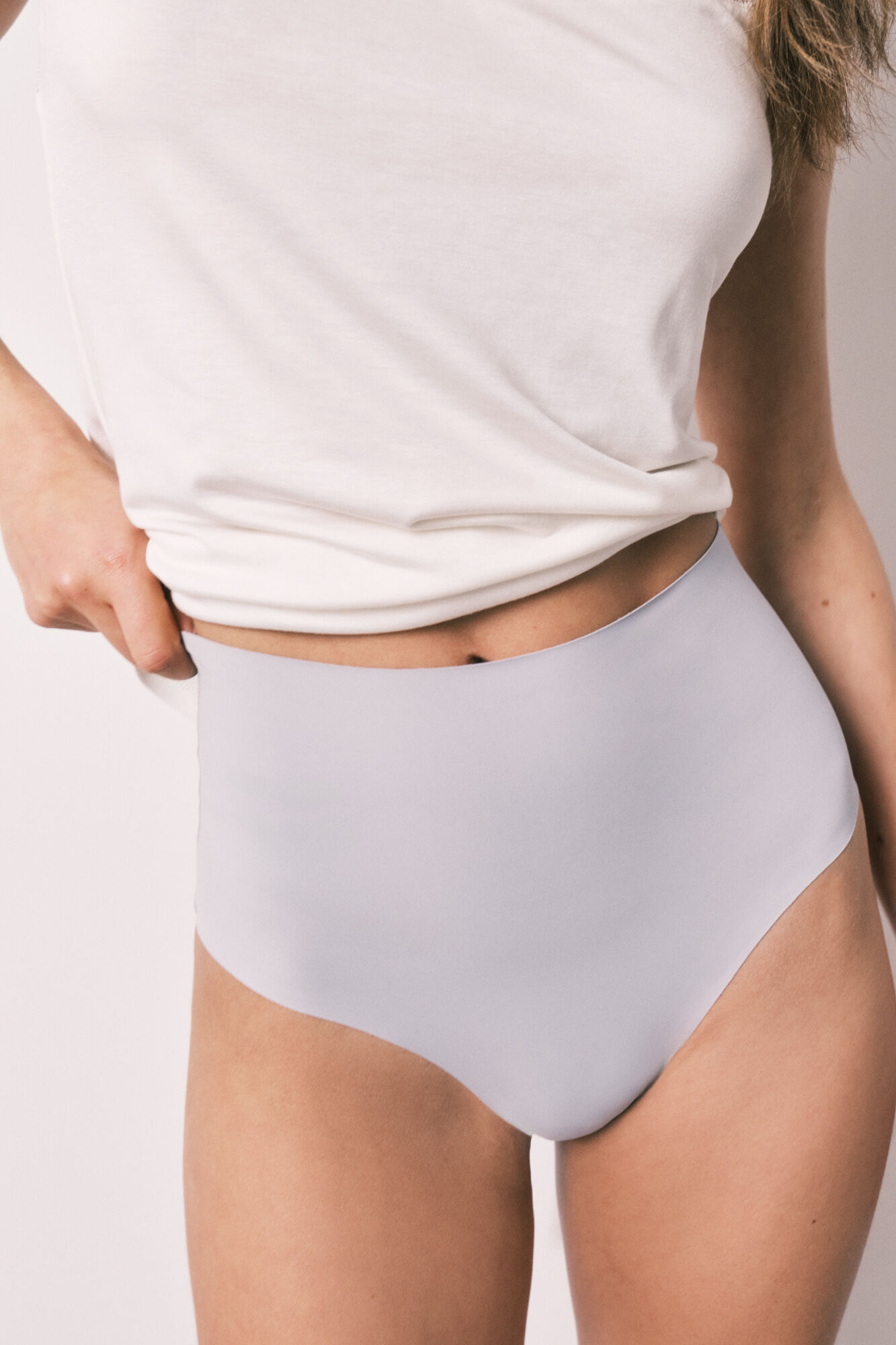 Women'secret Blue high-waisted laser-cut shaping panty