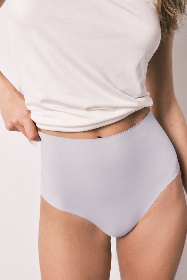 Women'secret Blue high-waisted laser-cut shaping panty blue