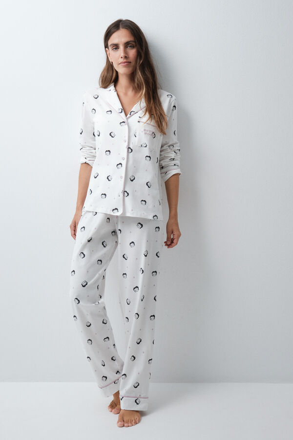 Women'secret Betty Boop cotton classic pyjamas beige
