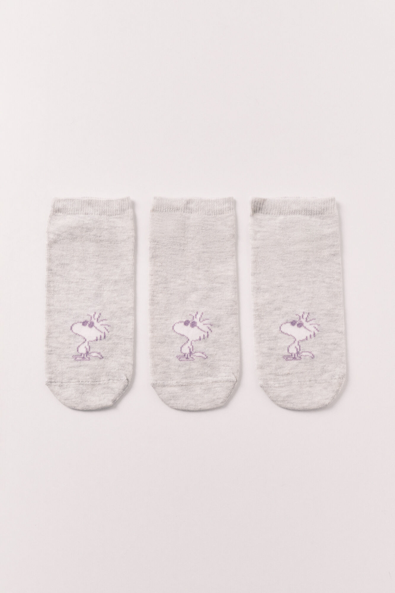 Women'secret 3er-Pack bedruckte kurze Socken Peanuts