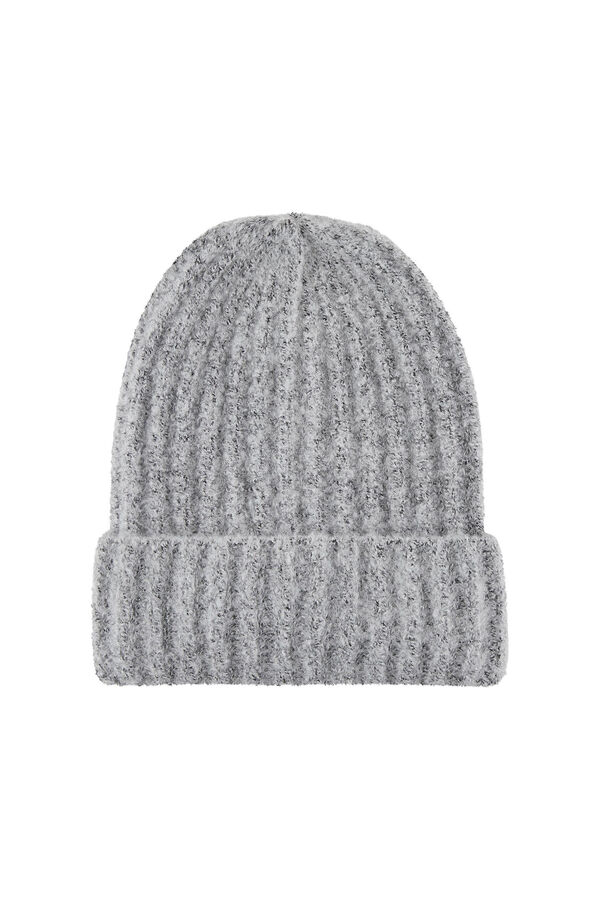 Pieces Gorro punto grueso gris