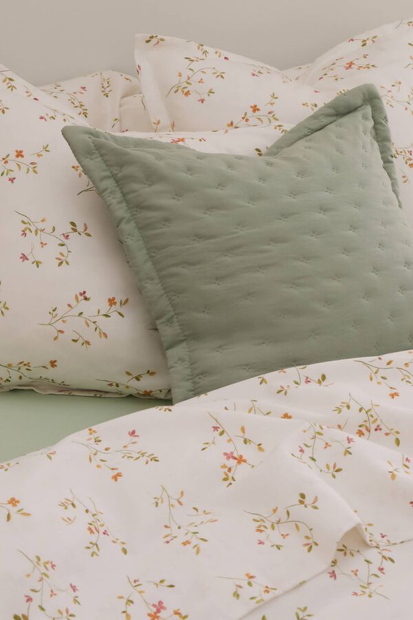 Textura Drap en satin imprim&eacute; blanc