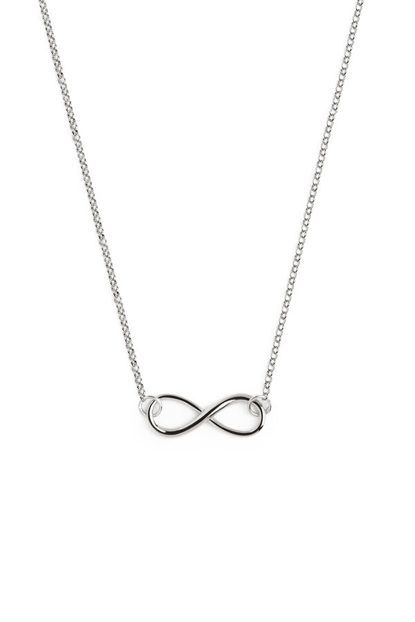 Womensecret Halskette Infinity Silber Grau