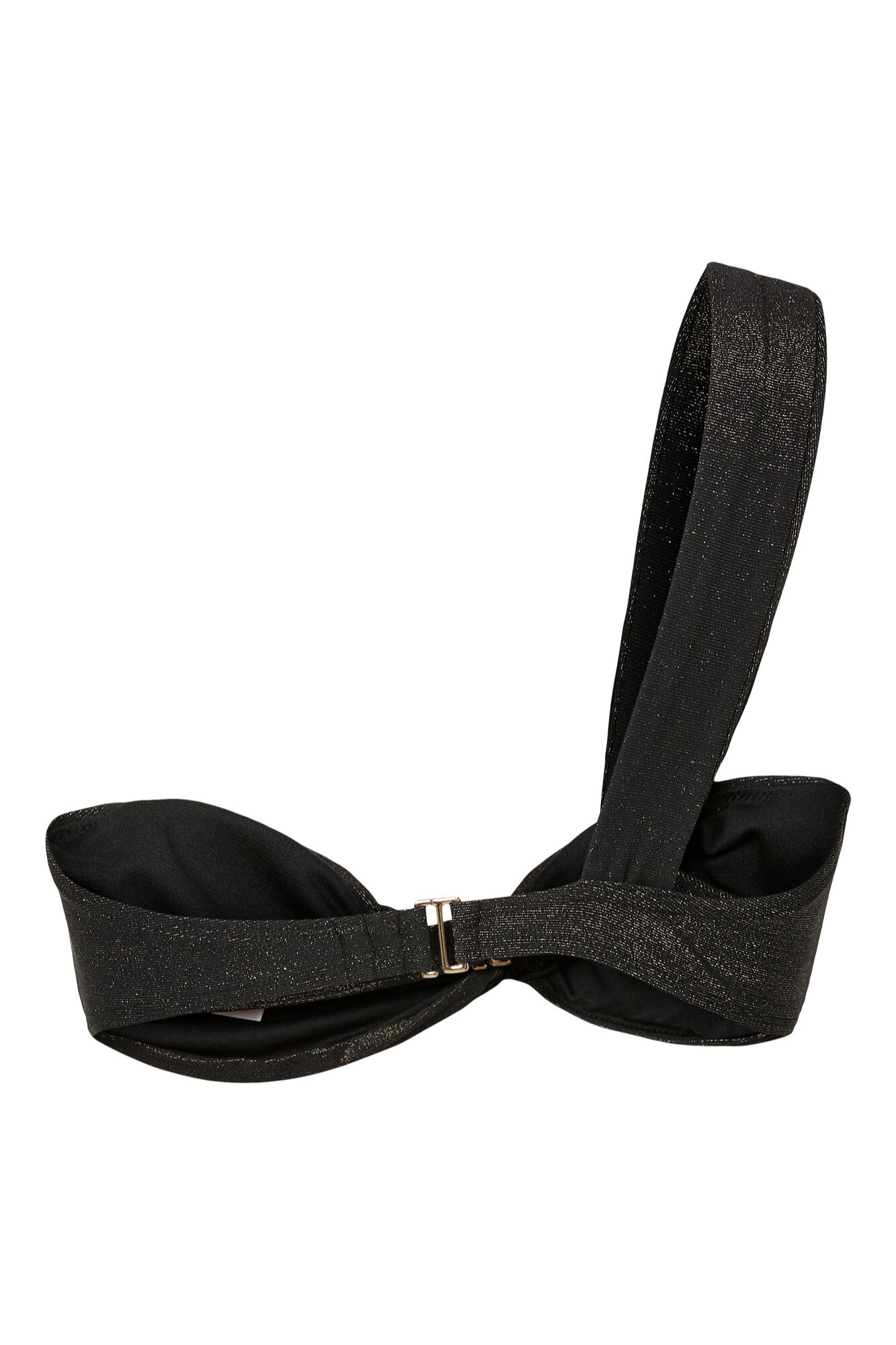 Pieces Glitzer-Bikini-Top mit One-Shoulder