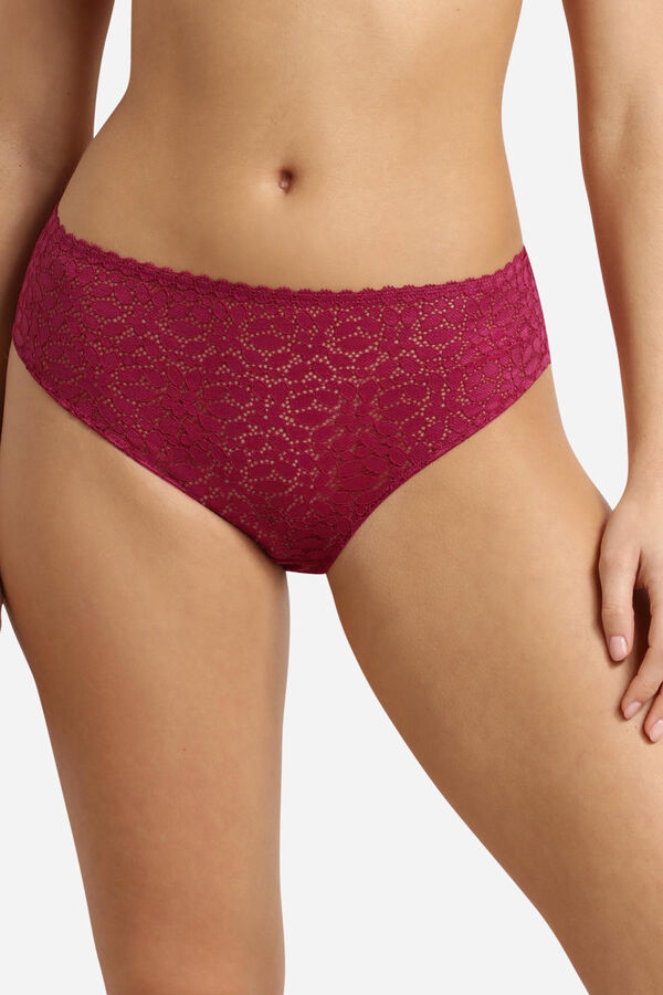 DIM Braga invisible de encaje floral morado/lila