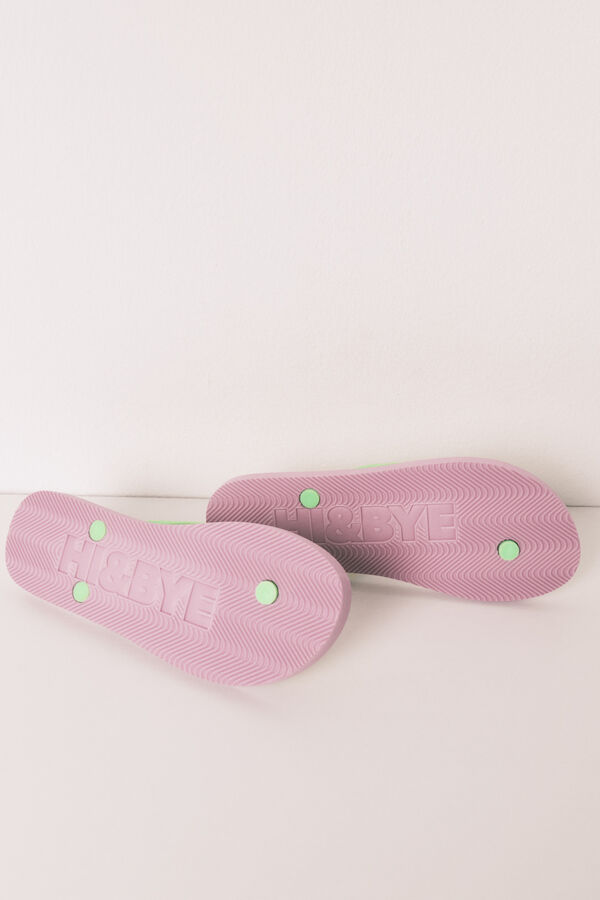 HI&BYE Lilac striped sandal pink