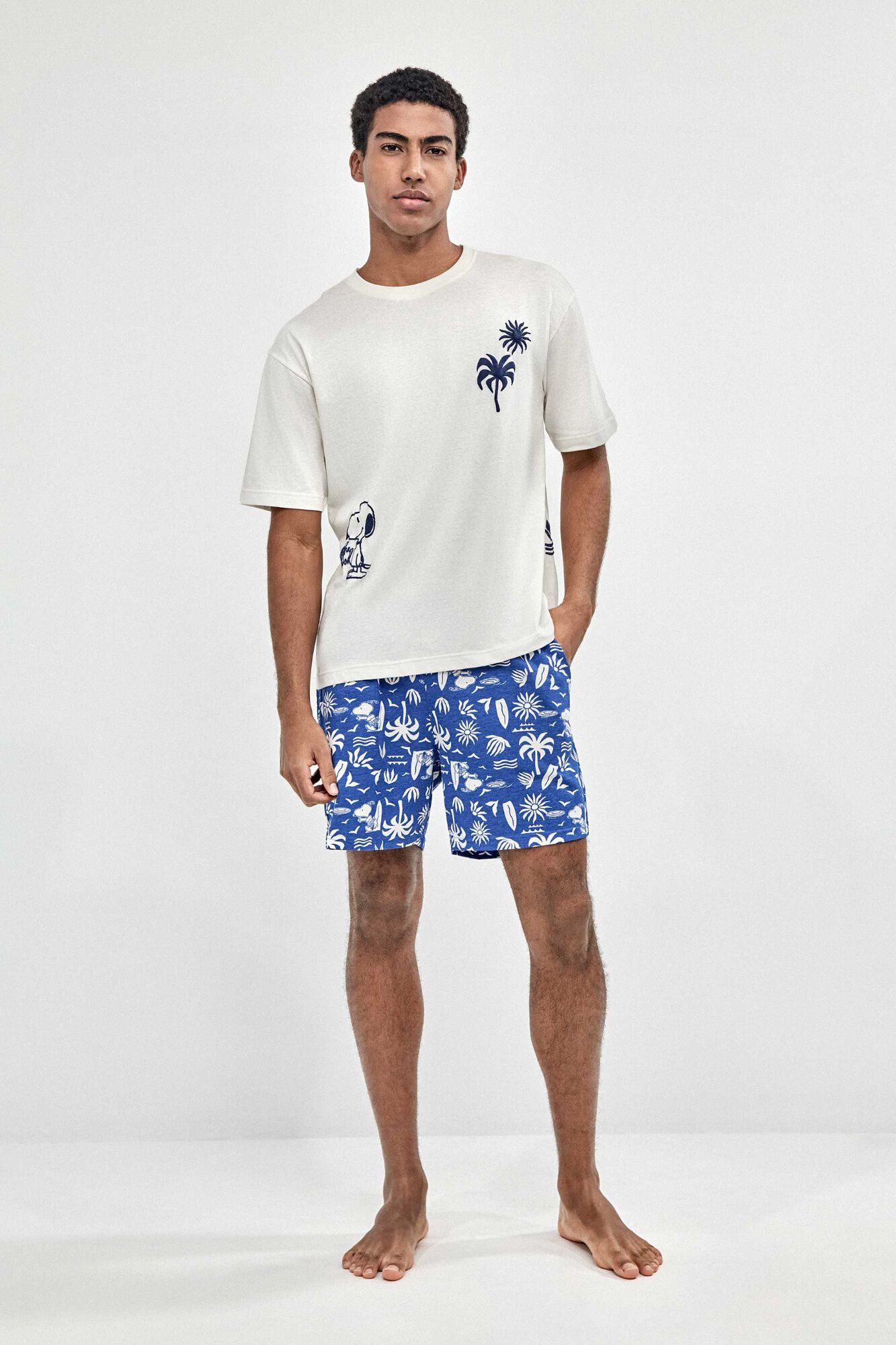 Gisela Snoopy-Pyjama f&uuml;r Herren mit Print