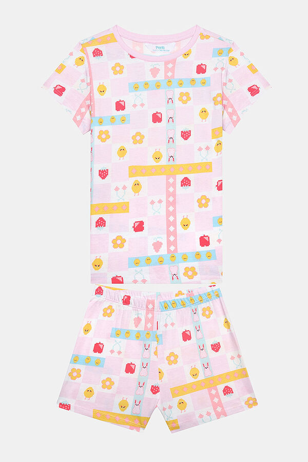 Womensecret Conjunto de pijama para niña, pack de 2 unidades estampado