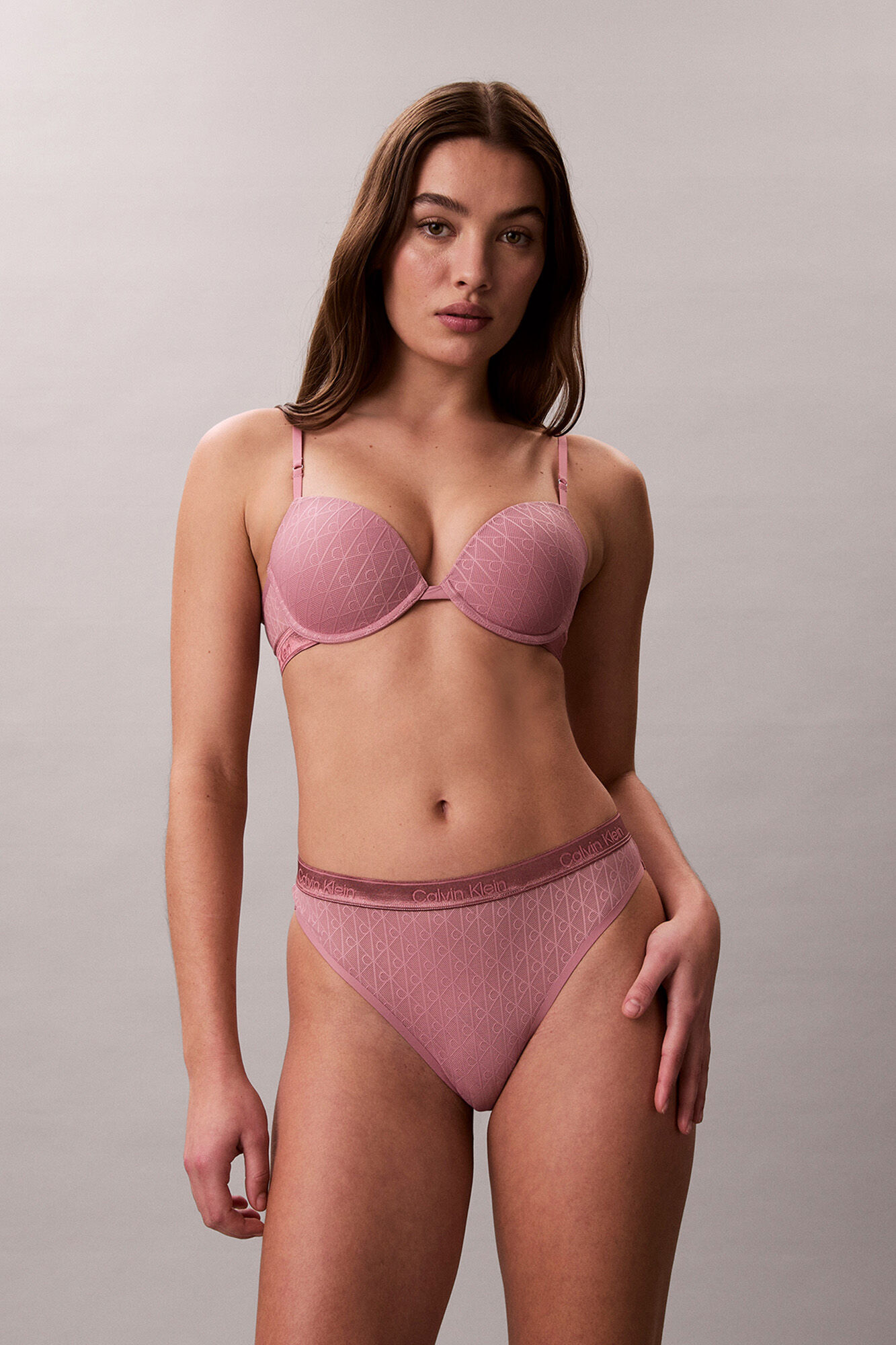 Calvin Klein Soutien push-up com aros estampado