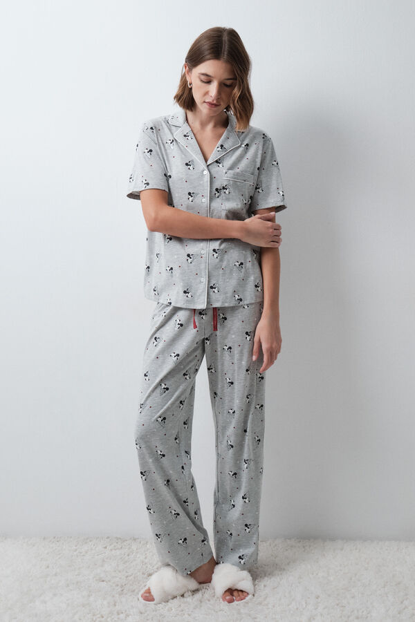 Women'secret Mickey cotton short sleeve classic pyjamas grey