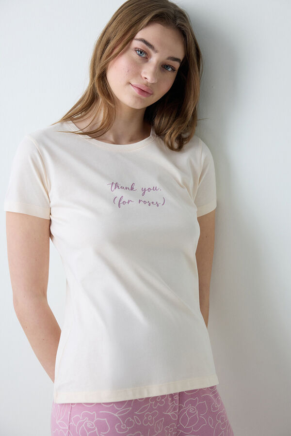 Penti Pink capri pyjamas set Print