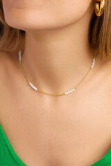 Singularu Marea Saline gold-plated silver necklace imprim&eacute;