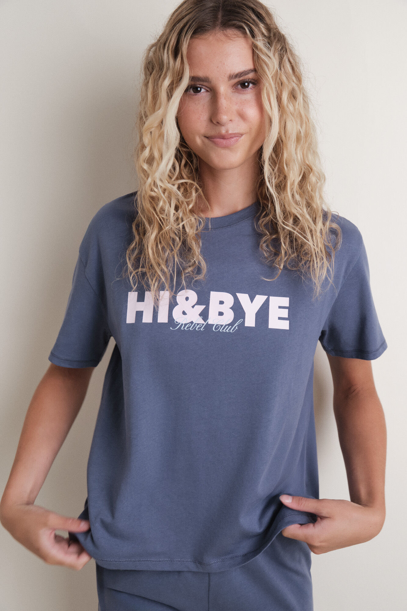 HI&BYE Blue print cotton pyjamas 