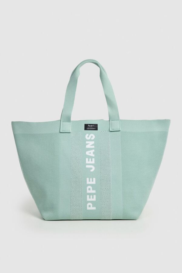 Pepe Jeans Bolso shopper de malla t&eacute;cnica azul