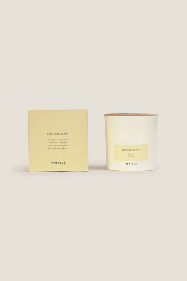 Textura Jasmine scented candle brown