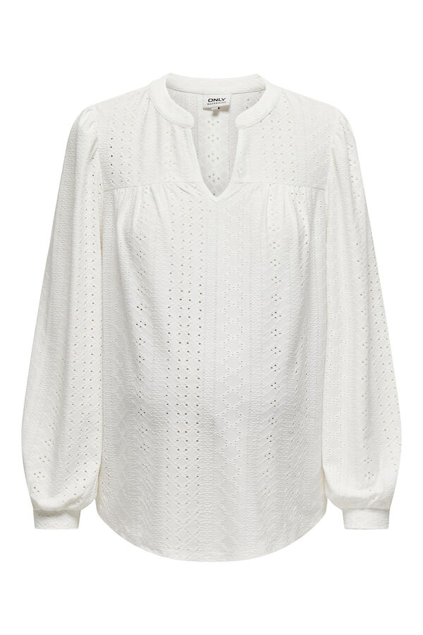 Womensecret Long-sleeved maternity blouse Weiß