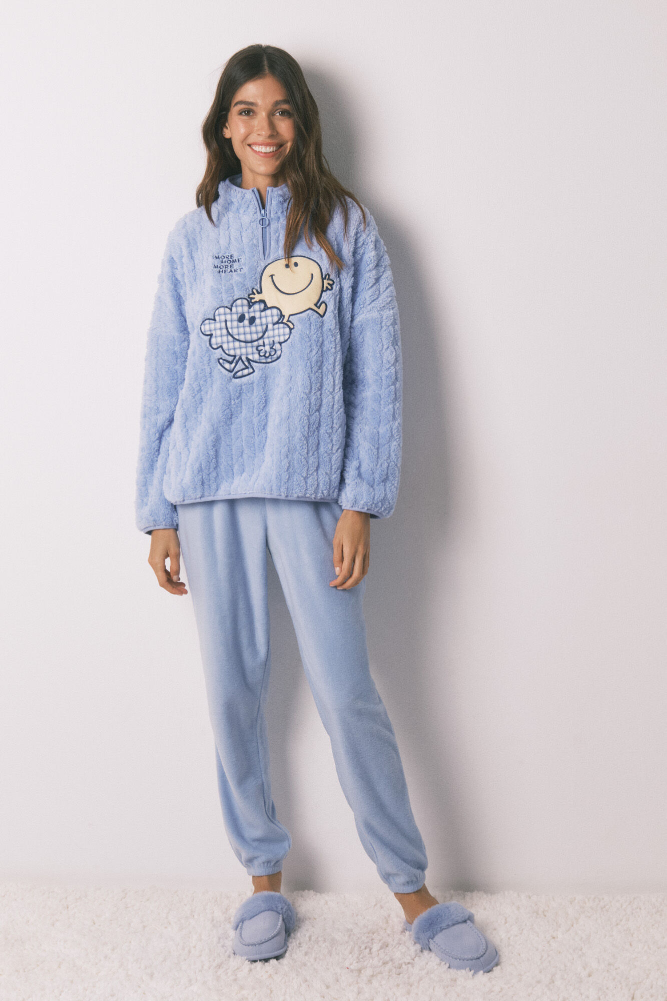 Women'secret Pijama largo polar SmileyWorld&reg; cuello alto