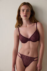 Penti Soutien com aro sem enchimento e estampado de zebra Broderie estampado