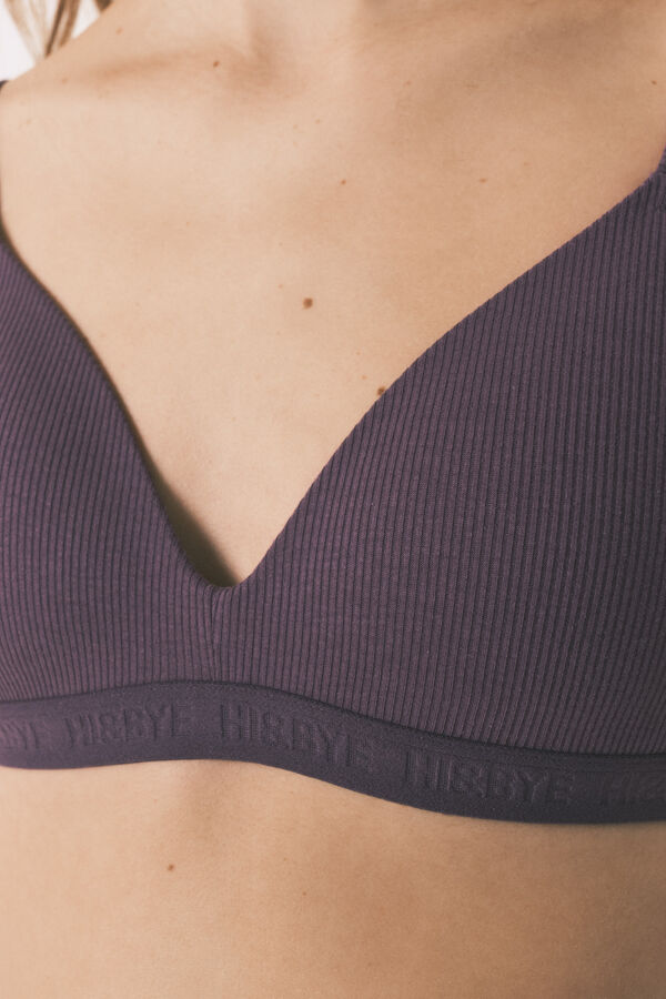 HI&BYE Purple padded triangle bra pink