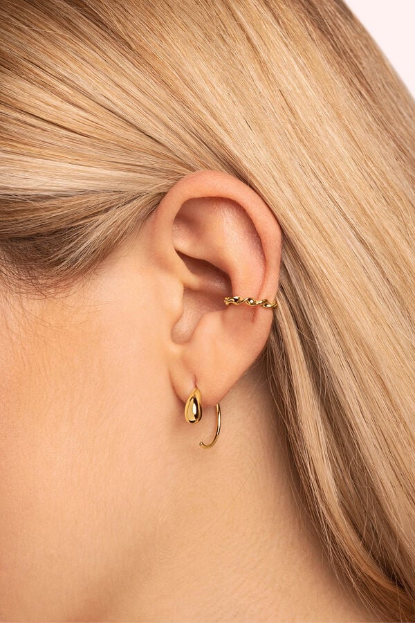 Womensecret Pendiente Suelto Ear Cuff Twine Oro printed