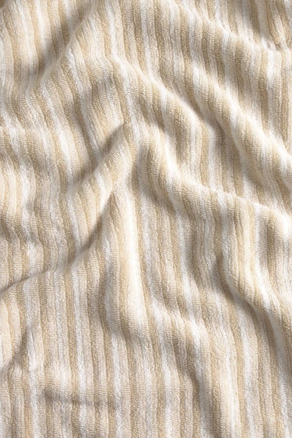 Textura Striped terry towel brown