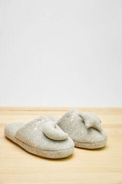 Womensecret Grey 3D moon and star slippers grey
