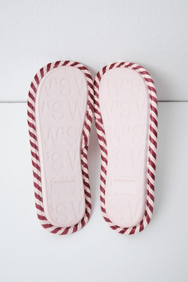 Women'secret Pink faux shearling Snoopy slippers pink