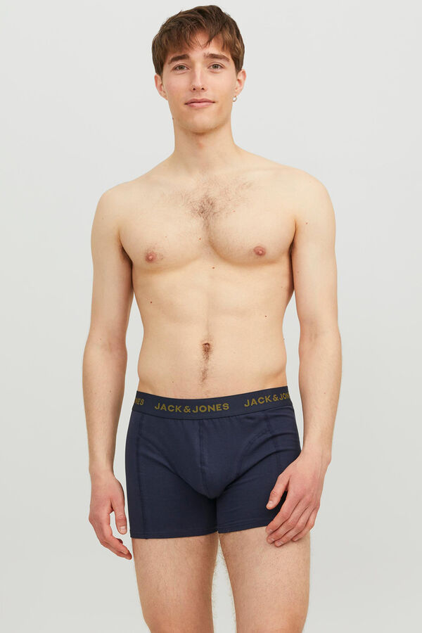 Jack & Jones Pack de 3 b&oacute;xers estampado camuflaje de algod&oacute;n green