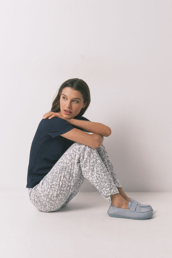 Women'secret Blue long wrap robe blue