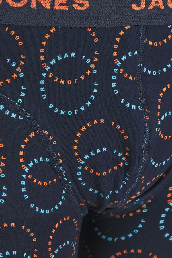 Jack & Jones Pack de 3 boxers combinados de algod&atilde;o azul