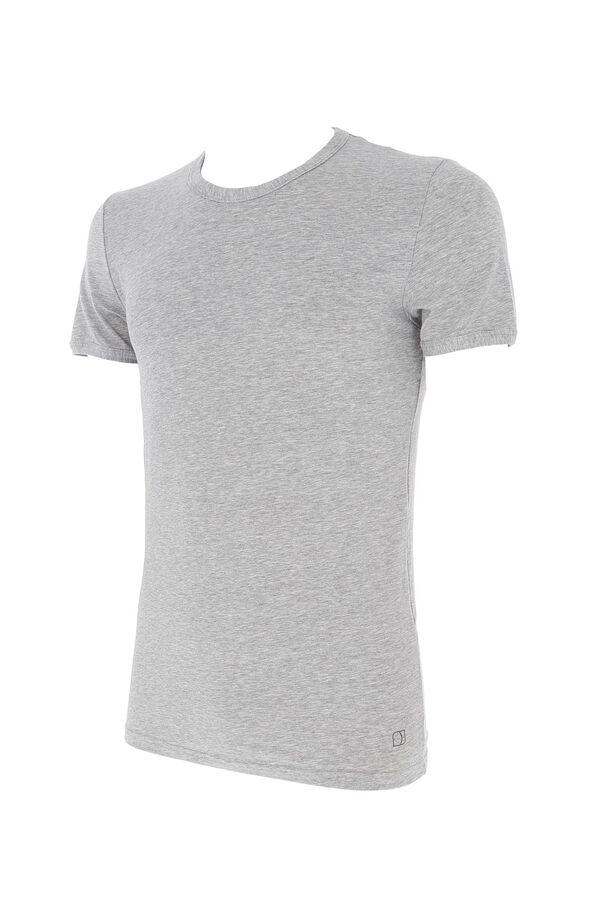 Womensecret Men's short sleeve thermal T-shirt with a round neck grey