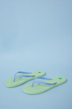 Womensecret Green logo sandals Zelena