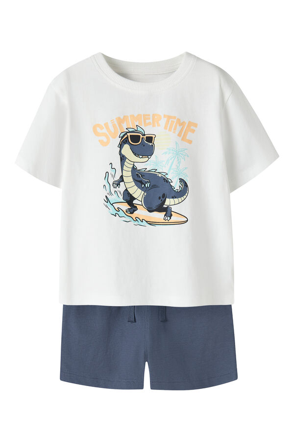 Name it T-shirt and Bermuda shorts set white