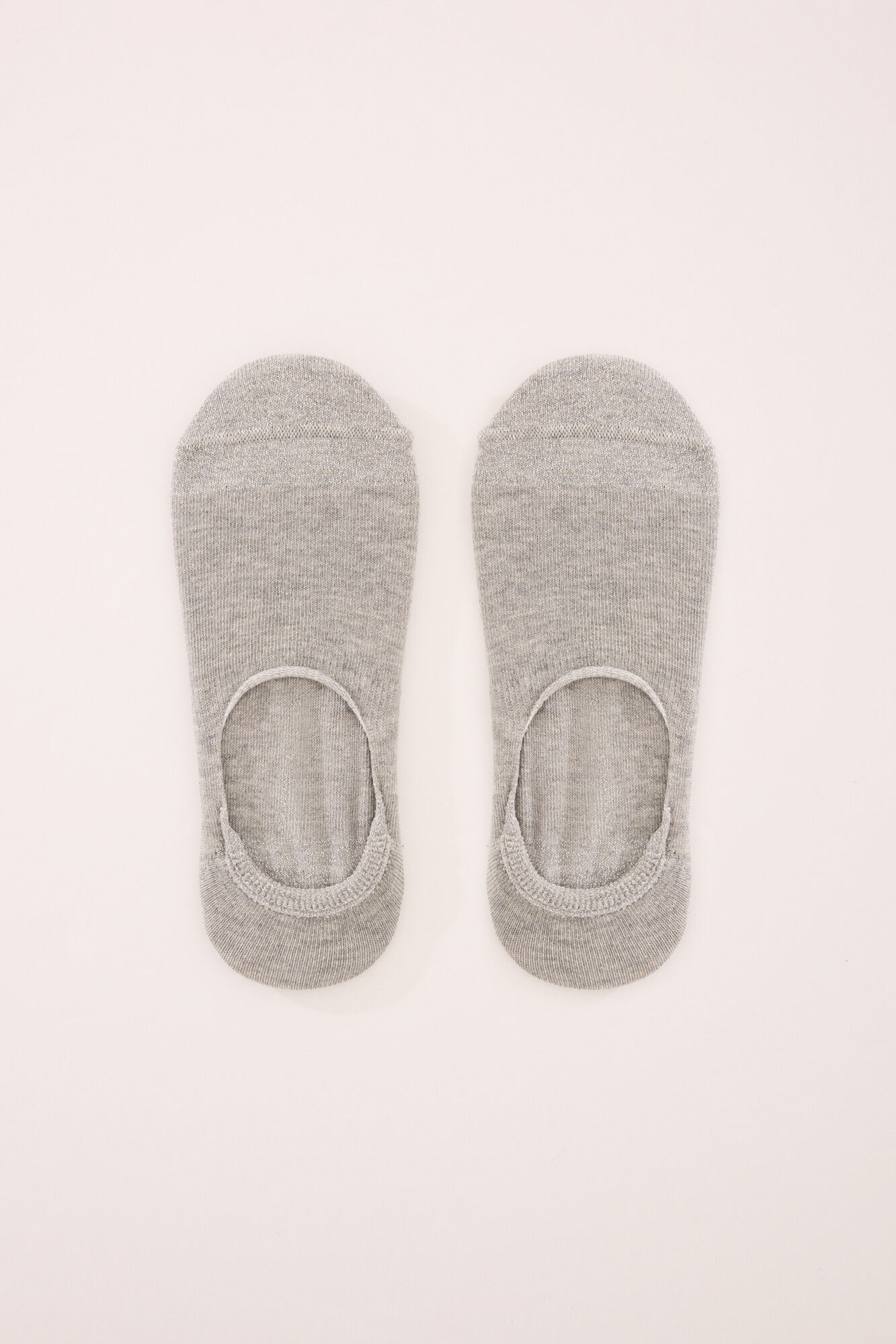 Women'secret Calcetines invisibles gris lurex