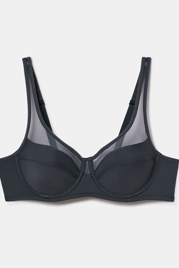 DIM Suti&atilde; generoso com aro de alta capacidade  cinzento