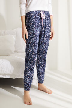 Womensecret Long floral cotton bottoms blue