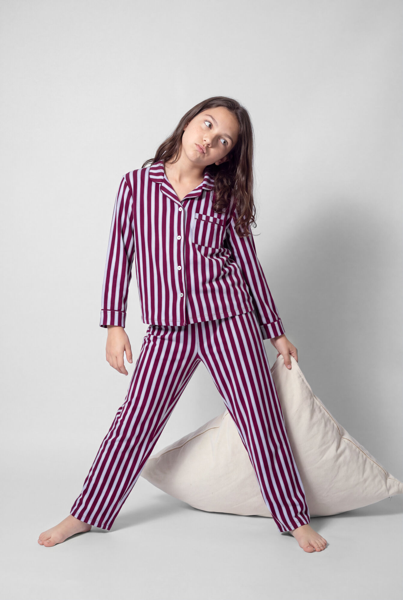 Women'secret Striped contrast classic pyjamas KIDS