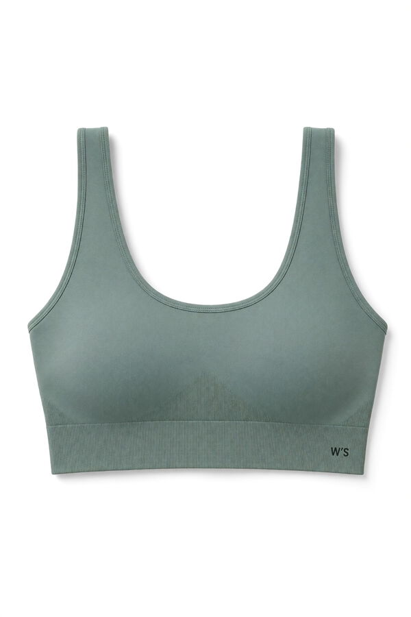 Women'secret Green microfibre foam top bra green