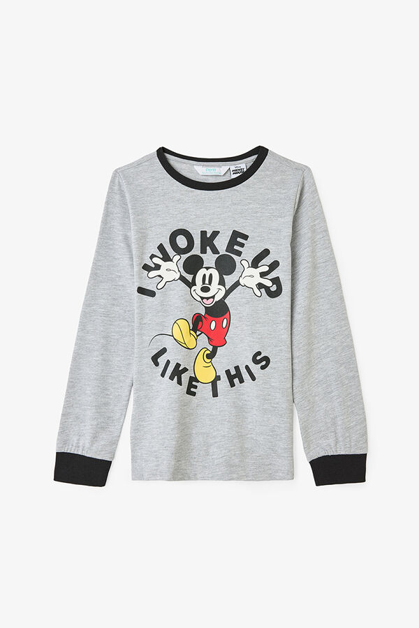 Penti Conjunto de pijama de manga larga de Mickey Mouse para ni&ntilde;os gris