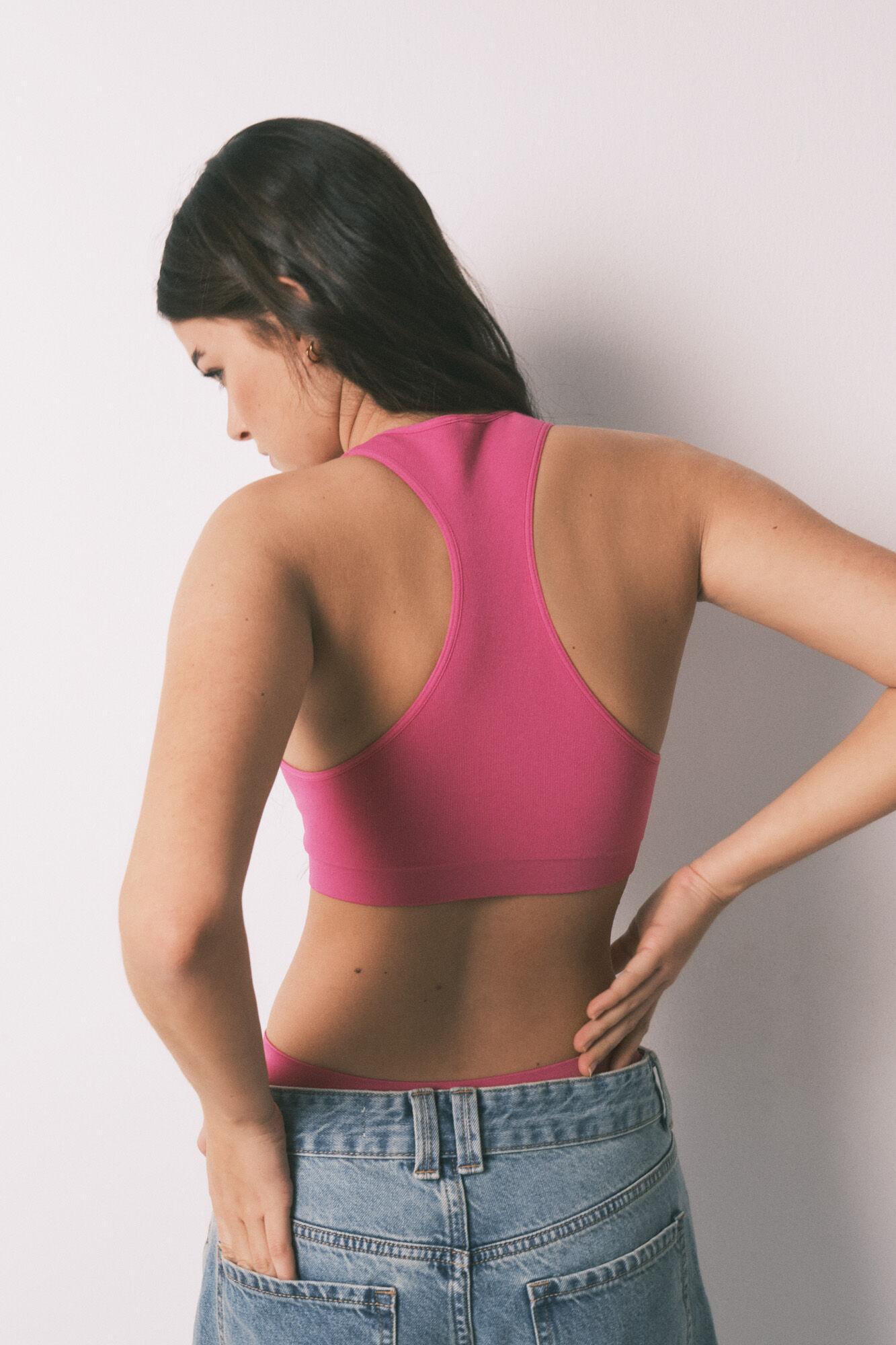 HI&BYE Sujetador deportivo Seamless rosa