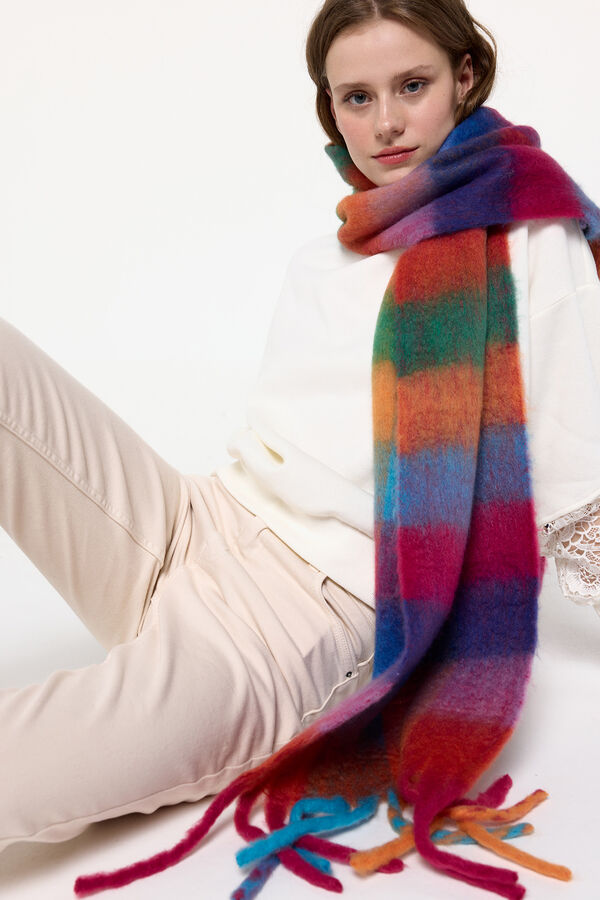 Pieces Bufanda de rayas naranja