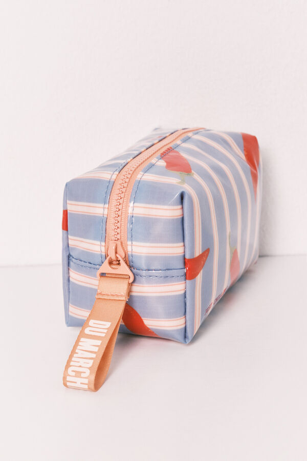 Women'secret Trousse de toilette petite imperm&eacute;able &agrave; rayures bleu