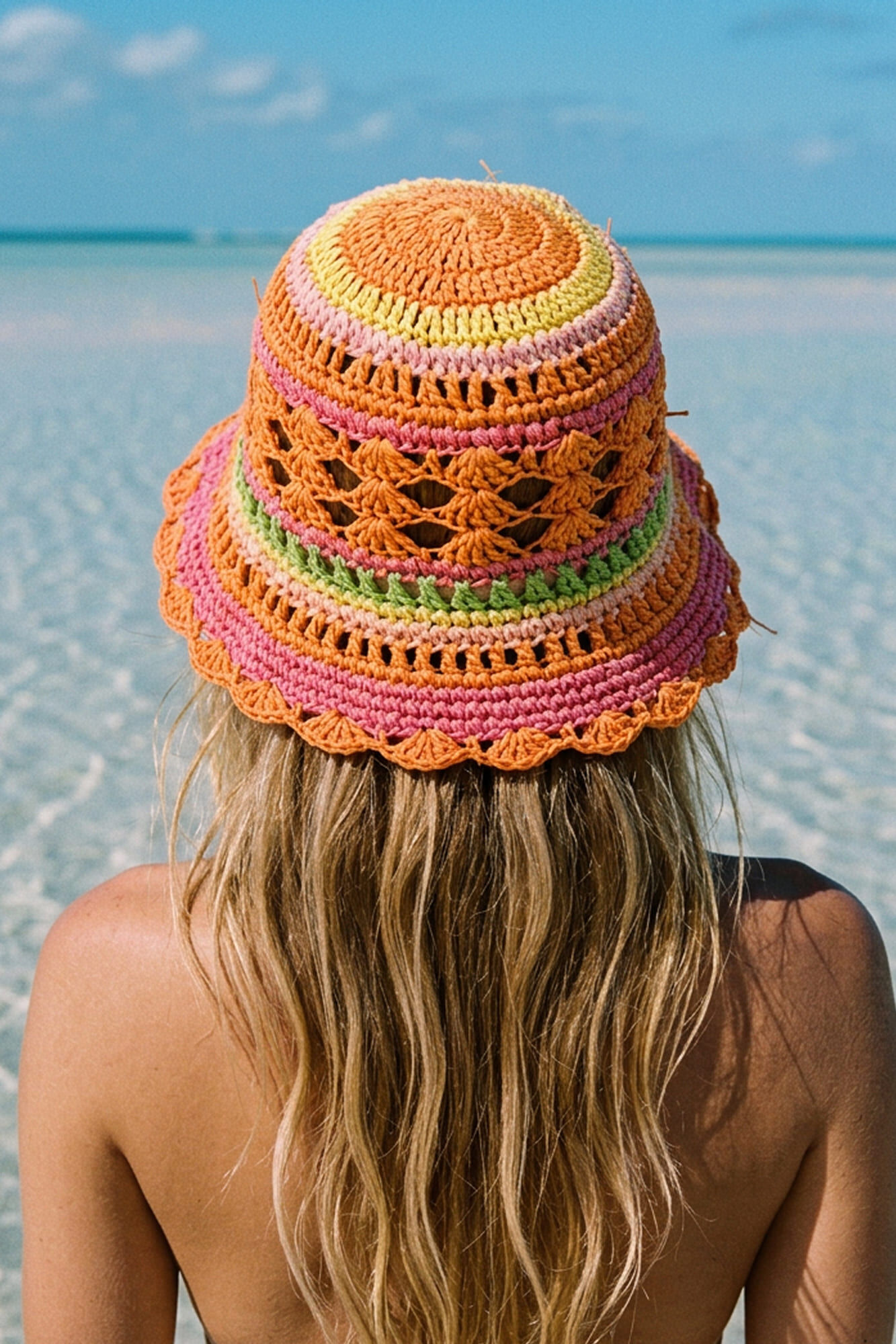 Women'secret Chapeau bob en crochet multicolore