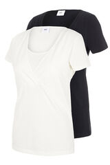 Womensecret 2-function short-sleeved T-shirt pack Crna