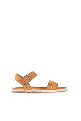 Womensecret Bucegi split leather flat Menorcan sandal Smeđa