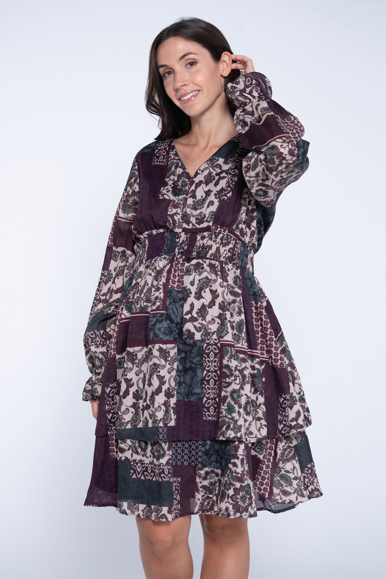 Ohma! Vestido premam&aacute; estampado 