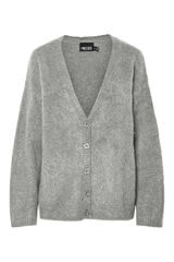 Pieces C&aacute;rdigan B&aacute;sico Oversize gris