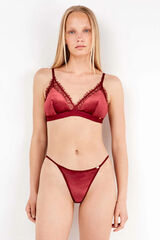 Gisela Velvet Brazilian panty burgundy