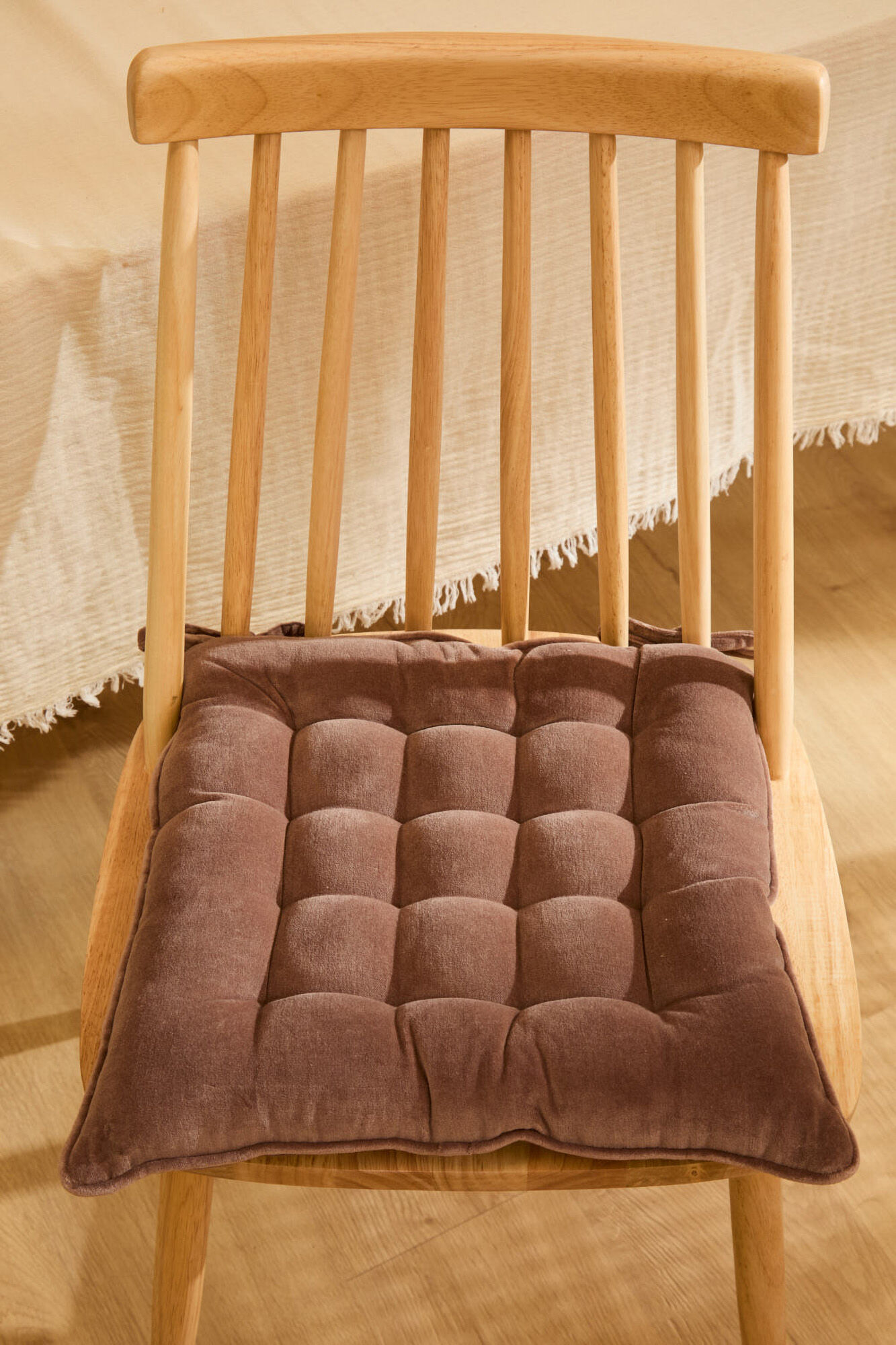 Calma House Almofada quadrada para cadeira de veludo velour